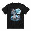 Schuhschnabel Mond Grafik T-Shirt, Retro Vogel Wildtier T-Shirt, Schuhschnabel Liebhaber Geschenk