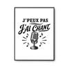 Poster - PLANETEE - Collection « I Can't Minimalist » - Design 'I Can't I Have Singing' - 310 G/m² Pearl Photo Paper - A2