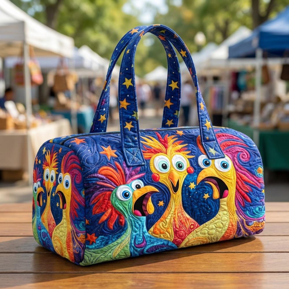 3D Independent Station Bus Series Women's Travel Yoga Handbag with Fashion Print