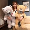Cartoon Bear Rose Plush Toy Cute Bow Tie Send Girl Valentine Day Children Gift