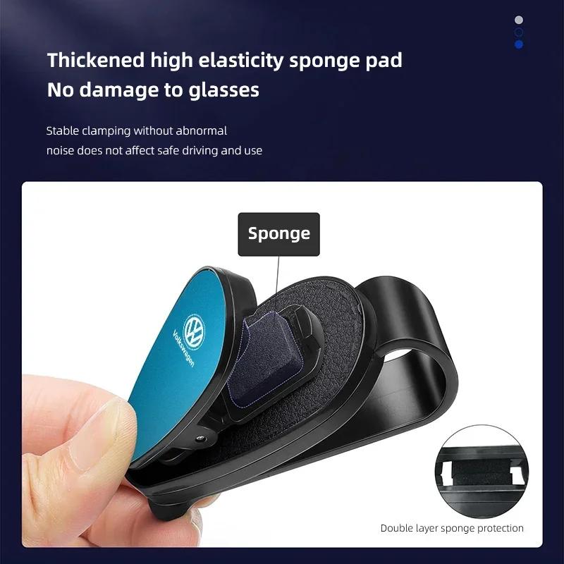 Opq1 Car Sun Visor Sunglasses Card Ticket Holder Glasses Clip For VW GTI Golf 6 7 8 Polo Passat B6 Tiguan T-ROC Arteon Bora Jetta CC
