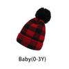 Parent-Child Christmas Hat Big Pompom Mother Kids Knit Beanie Cap Winter Warm Infant Bonnet Girls Boy Xmas Gift Baby Accessories