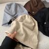Elastic Slouchy Beanie Hat Thickened Solid Color Korean Style Cap Breathable Stretchable Warm Cold Headwear Commute