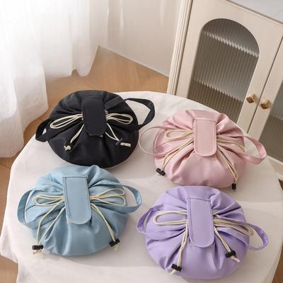 1pc Luxury Cosmetic Bag-Large Capacity,Portable Travel Organizer with Golden-Tone Zippers,Durable Fabric for Toiletries&Essentials,Cosmetic Travel Bag