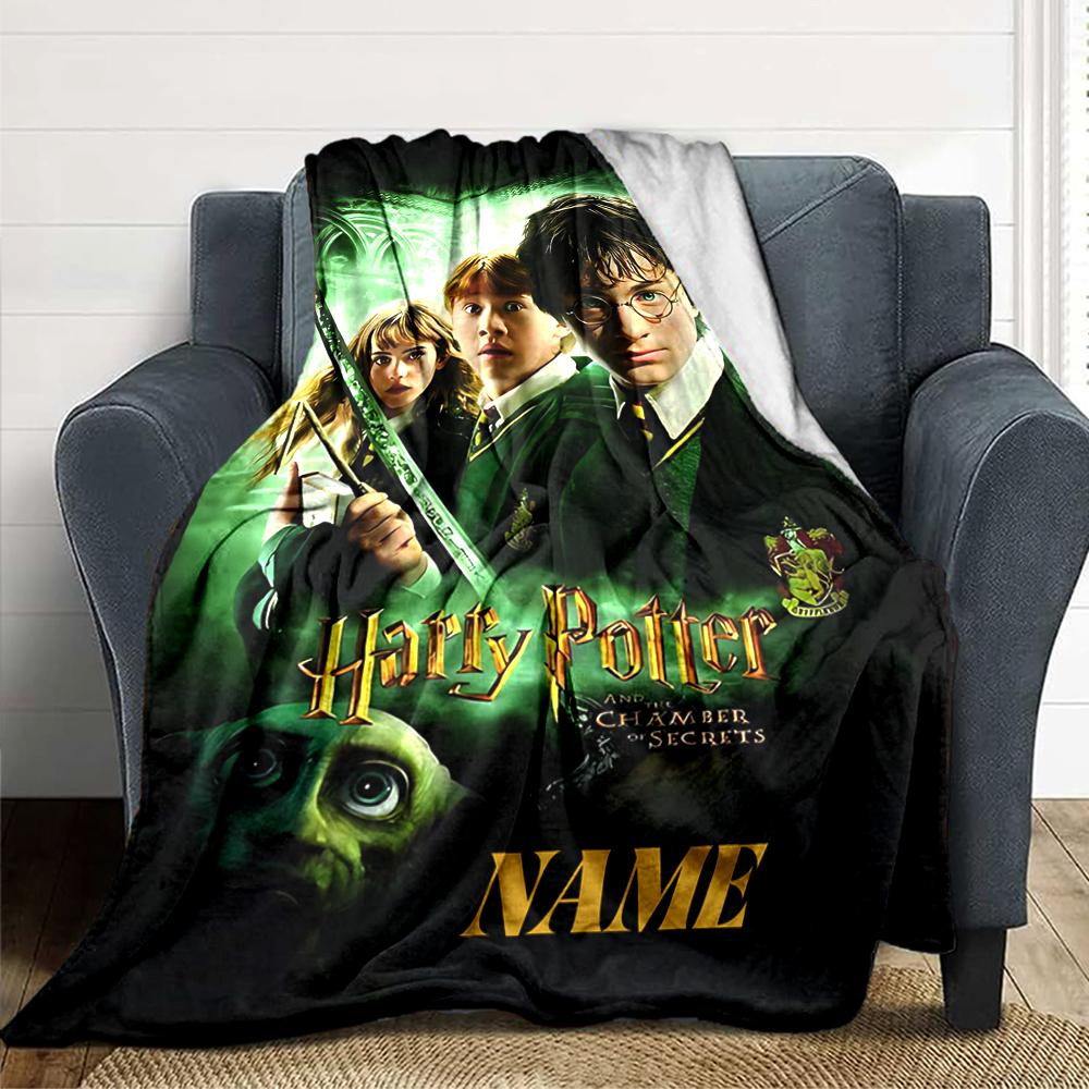 Custom Name Elegant Gothic Crest blanket for Couch & Bed, Plush Cozy Fuzzy Blanket Super Soft & Warm Blankets for Fall and Winter. 090874