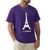 I Love London Eiffel Tower Funny Design T Shirt Harajuku Short Sleeve T-shirt 100% Cotton Graphics Tshirt Tops