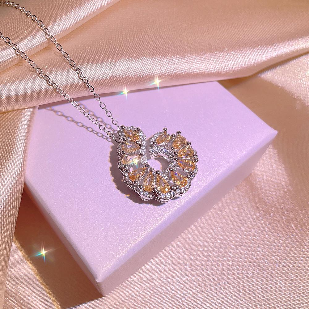 925 Logol New Jewelry Set Irregular Geometric Natural Topaz Ring Necklace Stud Earrings Creative Jewelry Lady Gift