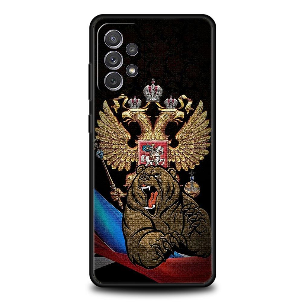 Russia Russian Flags Emblem Phone Case for Samsung Galaxy A13 A51 A71 A21S A12 A11 A31 A41 A23 A53 A73 A52 A32 5G A03S A01 Cover