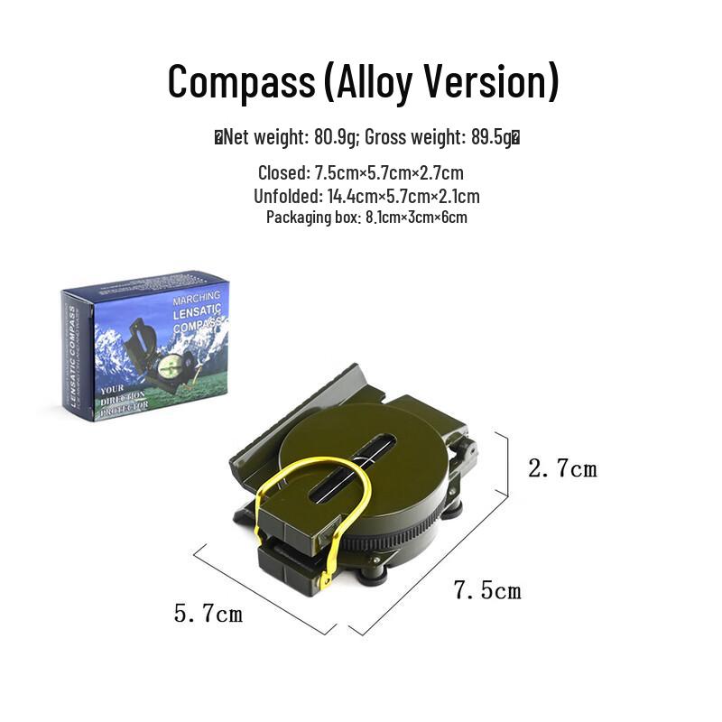 OIMG Outdoor Multi-functional Aluminum Alloy Compass
