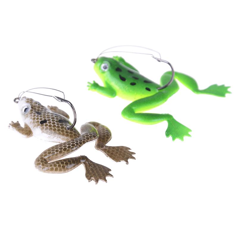 Lot 1Pcs Plastic Frog Fishing Lures ass Spinner Bait Weedless Hook Tackle 6L BH Lot 1Pcs Plastic Frog Fishing Lures ass Spinner Bait Weedless Hook Tackle 6L BH
