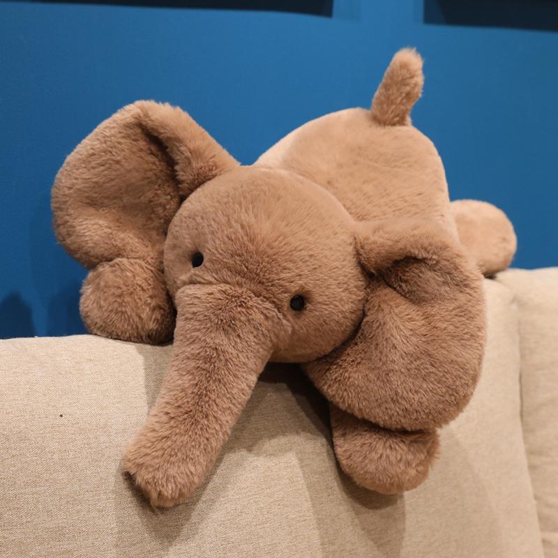 40-60cm Kawaii Soft Elephant Plush Toy Soft Comfortable Sleep Companion Doll Bedside Ornament Bedroom Sofa Hug Pillow Gifts