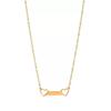 European Bestseller Stainless Steel Horizontal Bar Necklace with Hollow Heart & Name Engraving Option