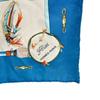 HERMES Flies silk Calle 90 scarf blue silk Used