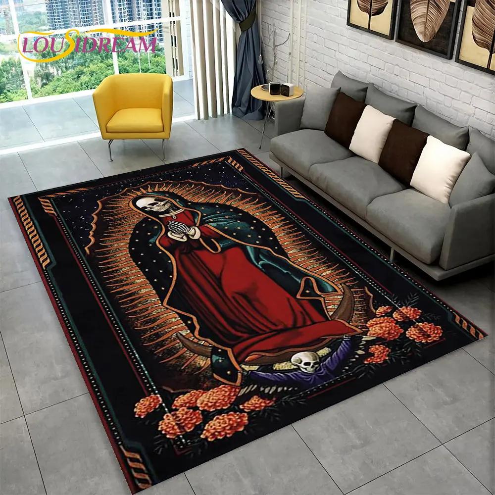 3D Creative Gothic Horror Skull Modern Area Rug,Carpet Rug for Living Room Bedroom Sofa Doormat Decor,Kitchen Non-slip Floor Mat