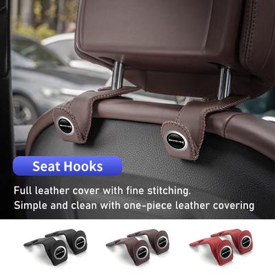 Car Seat Headrest Hooks Leather Hanging Storage Holder For Mercedes Benz AMG A B C E S G Class W201 W210 W108 W205 W203 W204 BF1