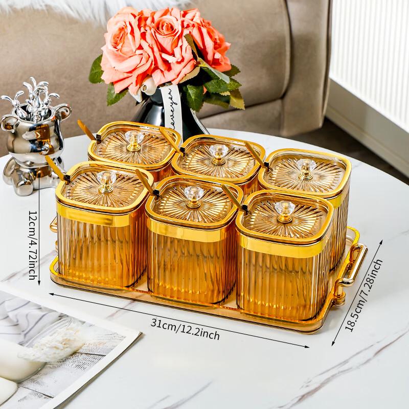 Amber Diamond 6-Grid Seasoning Jar Set