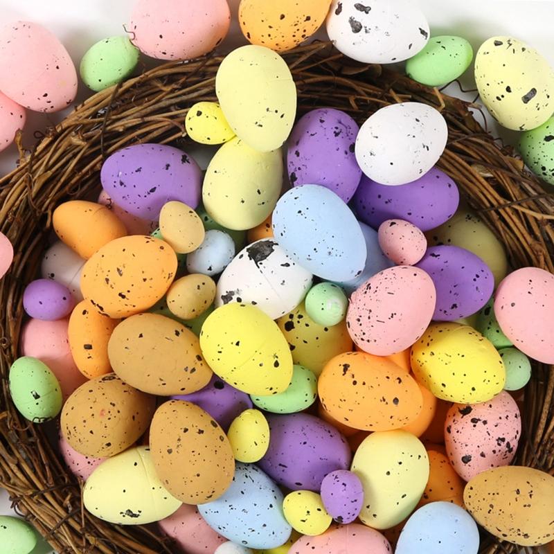 Egg Shakers Colorful Foam Self Painting Eggs Rhythm Learning Toy Gifts Favor for Kids Early Development Holiday Decor