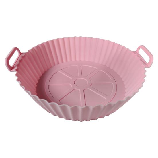 Silicone Air Fryer Tray Reusable Base Mat for 3 to 5LB Air Fryers Heat Resistant Non-Stick Tray Replacement of Parchment Paper