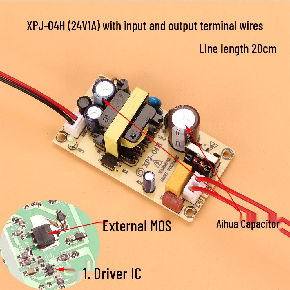 12V 2A až 24V 1A DC spínací napájecí deska, 24W vestavěný modul měniče transformátoru