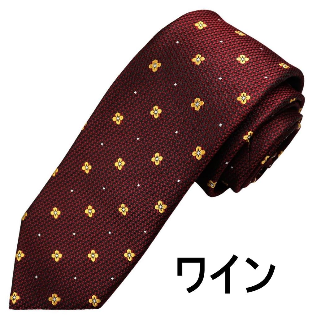 KOSHINO Small Wine Red [Michiko London] Necktie, Pattern, 100% Silk, MKJ-039