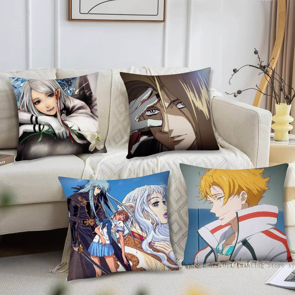 1Pc The Vision Of F-Escaflowne Pillow Case Fashion Square Pillowcase Bedroom Sofa Room Ins Decoration Leisure
