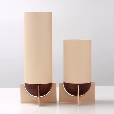 Simple Modern Metal Cylinder Flower Arrangement Ornaments Model Room Creative Desktop Vase Designer Art Decoration