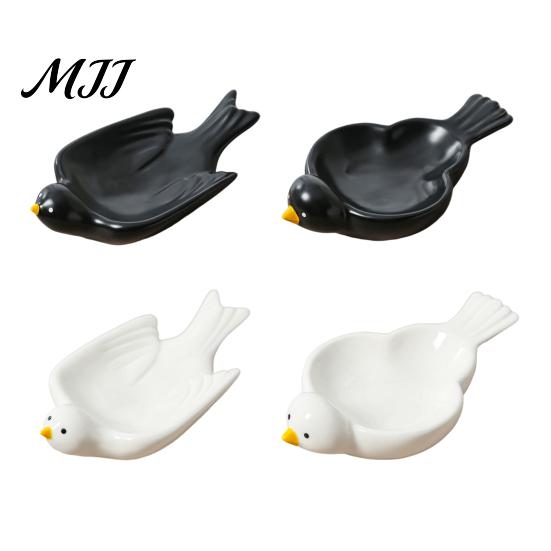 Cute Jewelry Organizer Dish Bird Shaped Storage Tray, Ceramic Stable Sturdy Base Organizer, Decorative Desktop Compact Size Dish, for And Dice