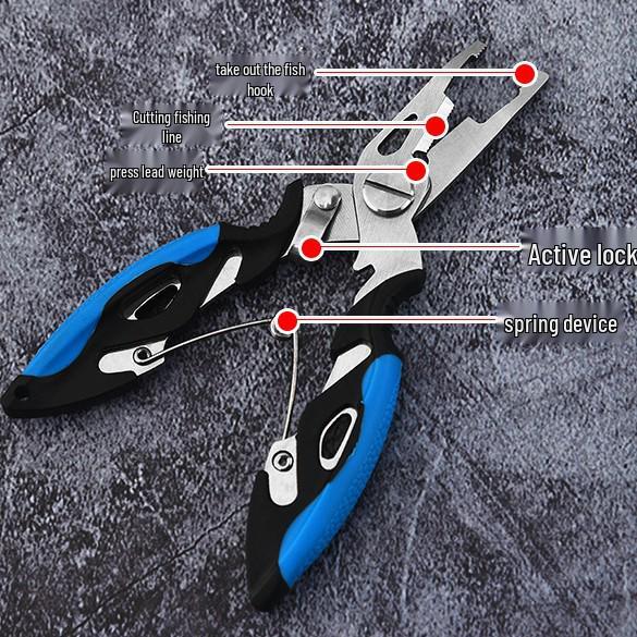 Multifunctional Stainless Steel Fishing Pliers: Hook Remover, Line Cutter, Fish Gripper