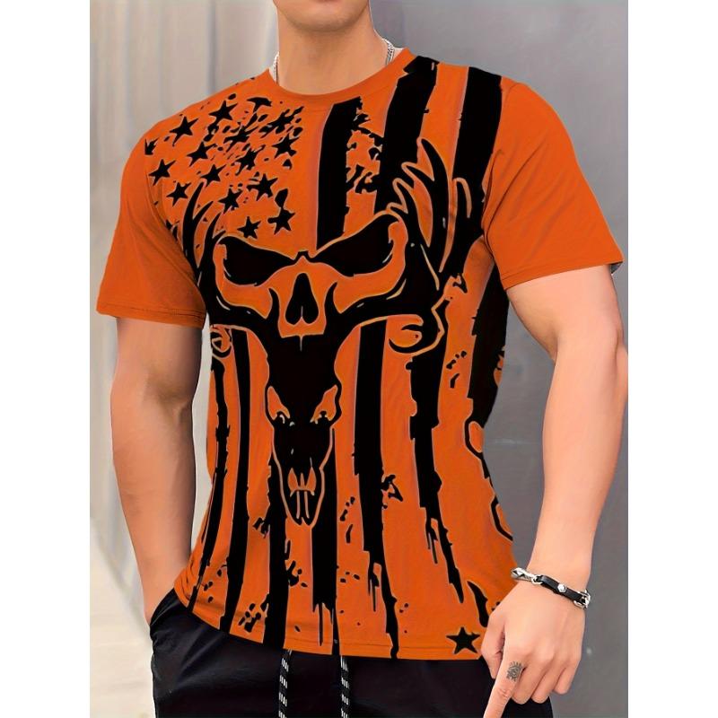 Men s Digital T-Shirt Print Fashion Short Sleeve S