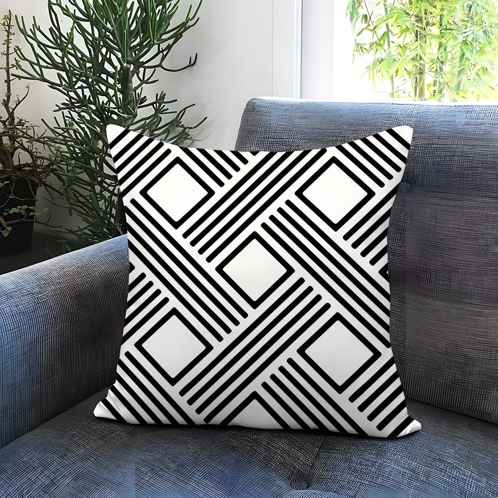 Geometric Patterns Cushion Cover Comfortable Reversible Pillow Cover Ideal For Car Sofa Bedroom & Beyond