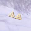 My Shape Fashion Stainless Steel Stud Earrings Flower of Life Celtics Knot Viking Small Earrings for Women Girls Jewelry Gifts