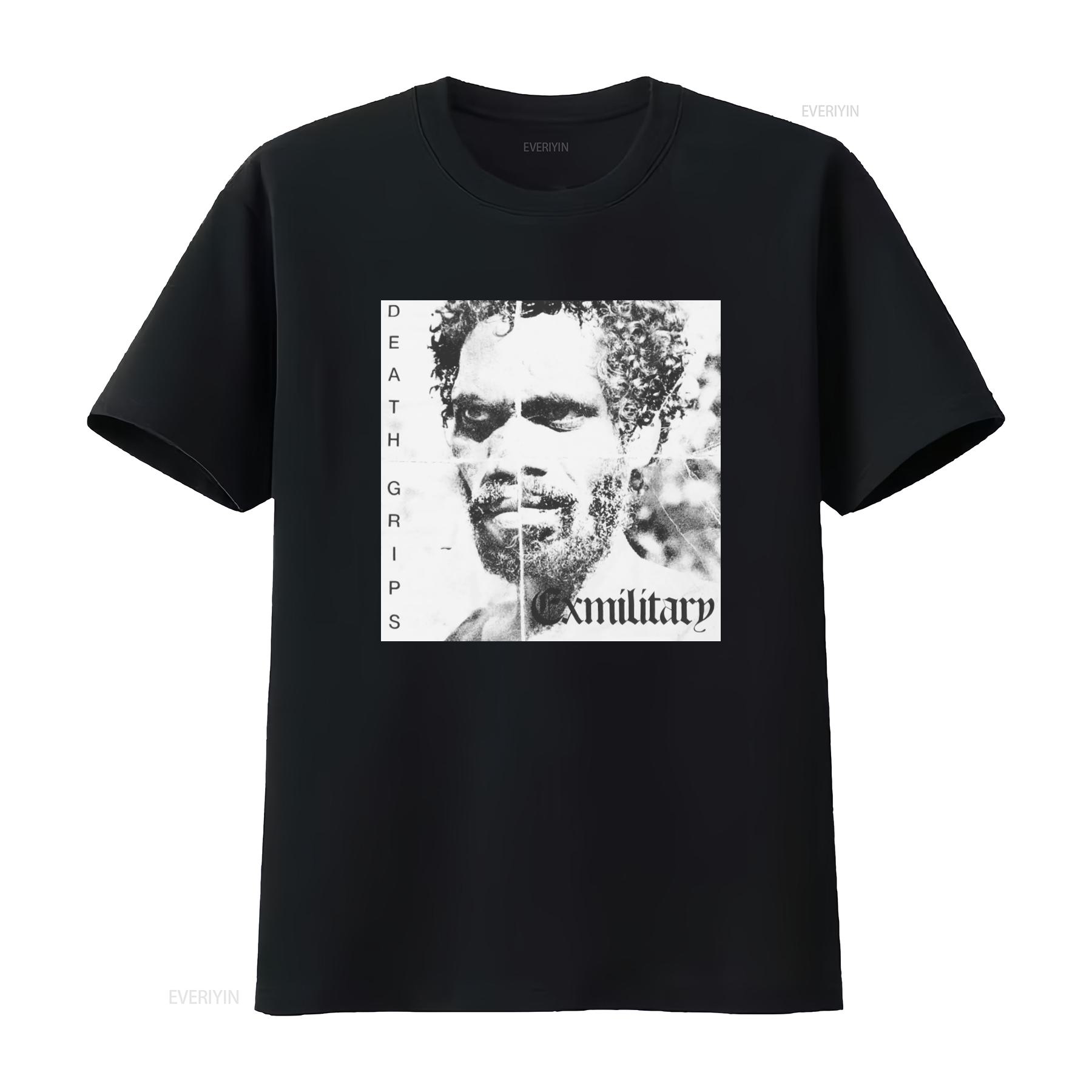 

DEATH GRIPS Exmilitary T Shirt Vintage Style Unique Design Perfect for Music Fans vintage Washed Slightly Stylish streetwear 4XL