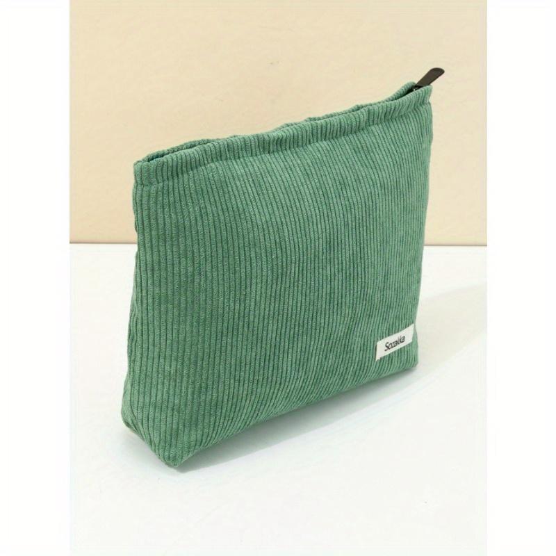 Letter Patch Makeup Bag Pouch Skincare Toiletry Packing Bag Travel Essentials Organizer Lip Oil Nail Polish Travel Toiletry Storage Zipper