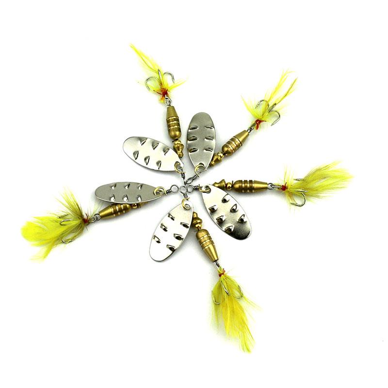 

5 шт. HENGJIA 0,26 унций/2,6 дюйма, рыболовная блесна, металлическая приманка, щука, окунь, форель, приманка, рыболовные снасти, крючок 5pc