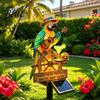Zewnętrzna solarna lampa dla ptaków Papuga Światło ogrodowe Zasilana LED Tropikalne oświetlenie akcentujące ścieżki Wodoodporny ozdobny palik do dekoracji patio podwórka trawnika