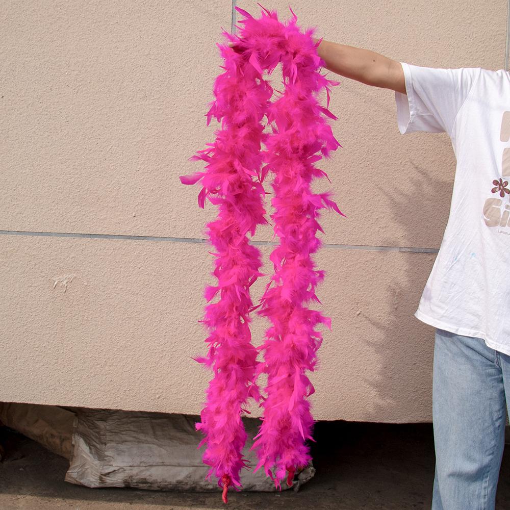 2M Turkiet Maraboufjädrar Boa 38g-90g Färgad Plumas Klänning Sjal DIY Hantverk Bröllopsscarf Dekor Sömnad Kostymdekorationer Tillbehör