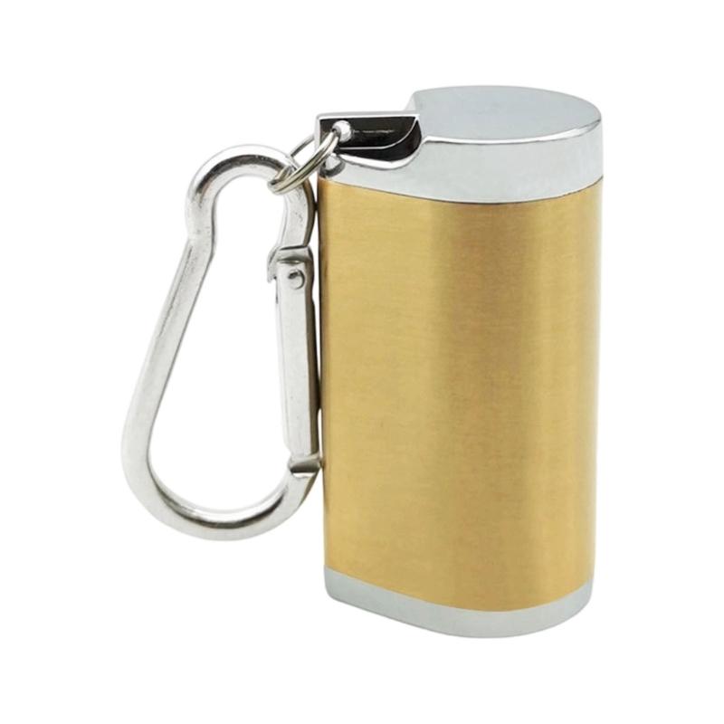 Mini Ashtray Sealed Dustproof Pocket Size Holder for Outdoor Travel Car Use Aluminum Alloy Container for Camping