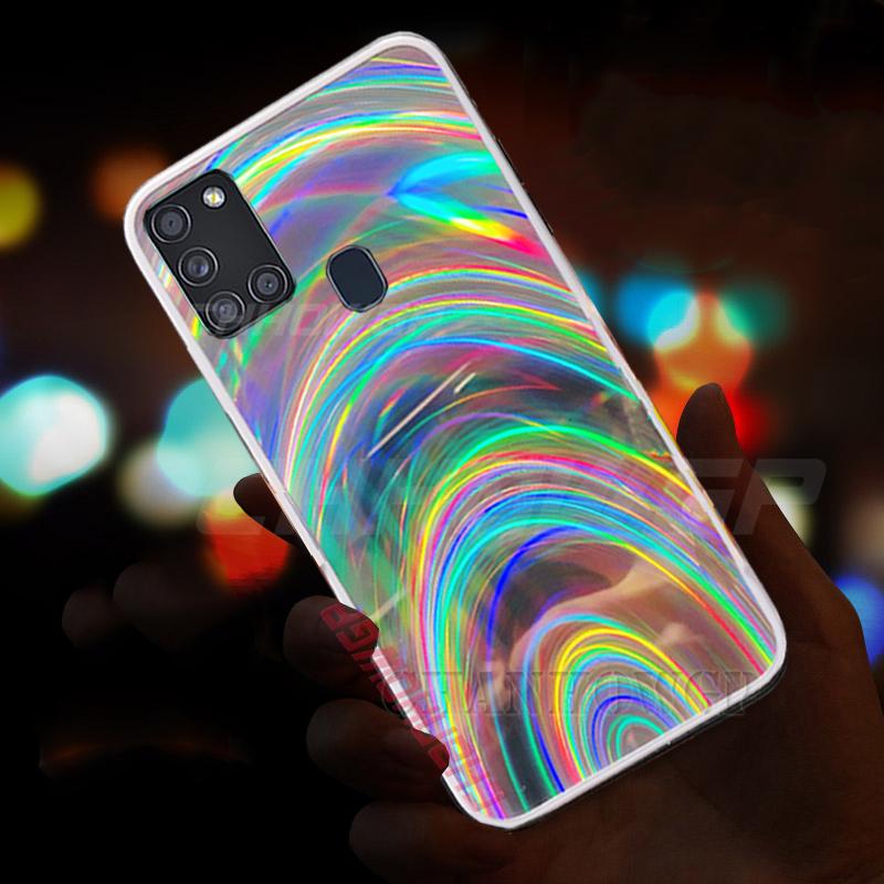 

Градієнт веселка блиск м який корпус для Samsung Galaxy A21S A51 A71 A01 A11 A31 A41 M11 M30S A21 S A217 A515 A715 Розкішне дзеркало Bling TPU задня кришка Samsung Galaxy A11 срібний