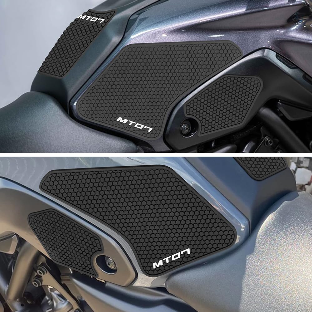 HONYAMA Motorcycle Fuel Tank Traction Pad for MT07 MT-07 2021-2024, Anti-Slip Fuel Tank Knee Pads, Protective Pads, Accessories for MT07