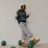 Eiaenlei Ar_Wide Sweat Banding Pants_Gray