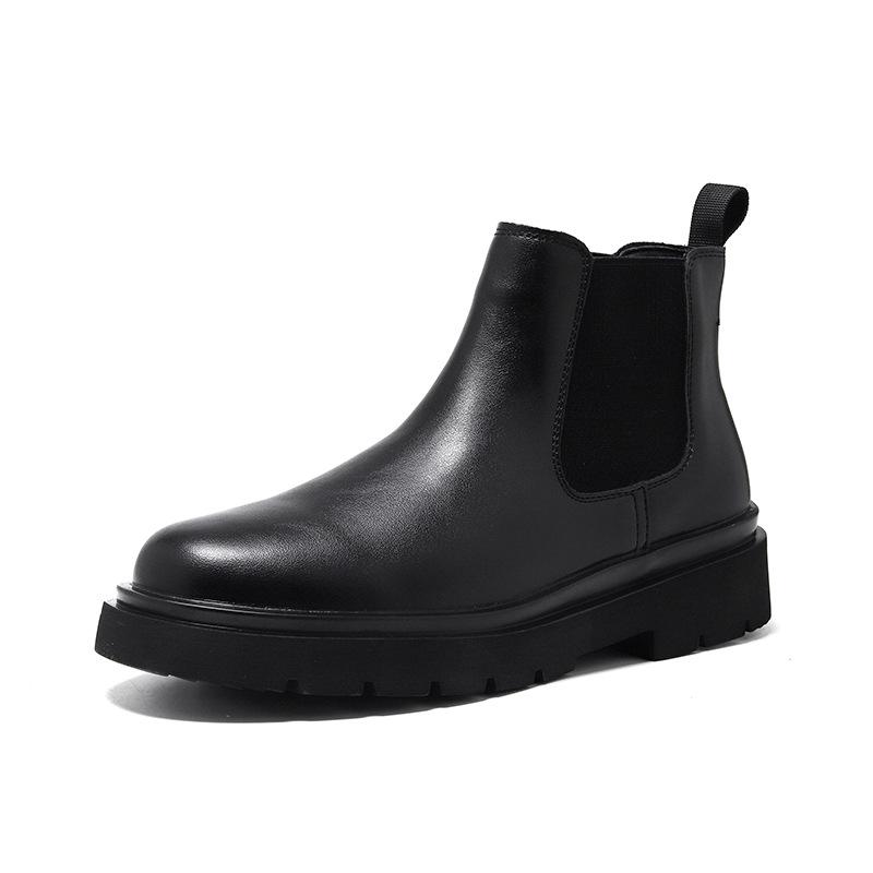 2025 Chelsea Boots Men's Locomotive Short Boots Medium Top Smoke Boots Autumn and Winter Premium Martin Boots 6031-X