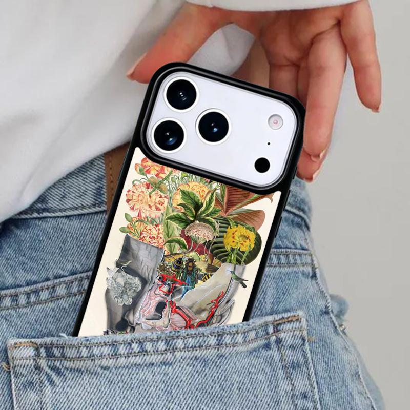 

Human Brain Art Phone Case for iPhone 16e 15 14 13 12 17 Pro Max Plus Air 17pro Cover Coque iPhone17 Pro