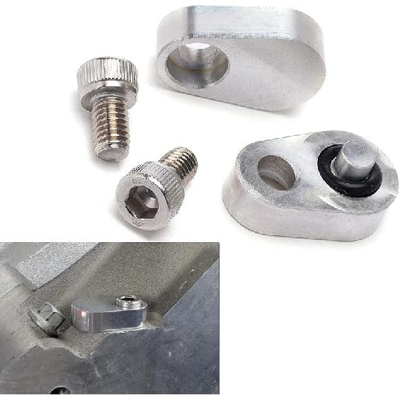 LS Steam Vent Coolant Crossover Ls Throttle Body Bypass Cylinder Head Coolant System Air Blead Plug Plates Billet Compatible With Chevy LSX LS1 LS3