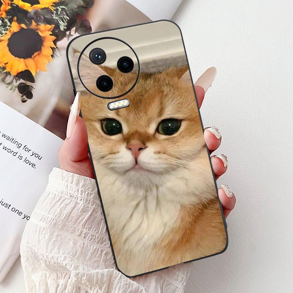 For Infinix Note 12 Pro 4G Case X676B Silicone Cute Cat Fashion Flowers Painted Cover For Inifnix Note 12 Pro Phone Case Bumper