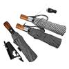 Ten-bone windproof umbrella three-fold automatic umbrella folding umbrella men's solid wood stripe plus umbrella