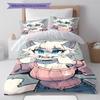 Anime Pattern Bedding Quilt Set Quilt Cover Pillowcase Home Decoration Birthday Gift (1 * Duvet Cover + 2 * Pillowcase, Without Core)
