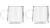 THERMAL GLASS MUGS 250 Ml 2 Pieces DOUBLE-WALLED GLASS