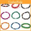 Braccialetti Elastici di Alta Qualità con Perline Rotonde di Pietre Dure Naturali, Pietre Assortite