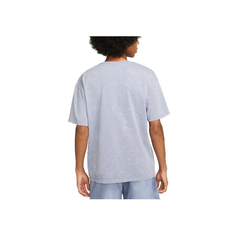 Nike Sportswear Solid Color Logo Crew Neck Tee Men Tops Vivid-Steel-Blue DZ2899-493