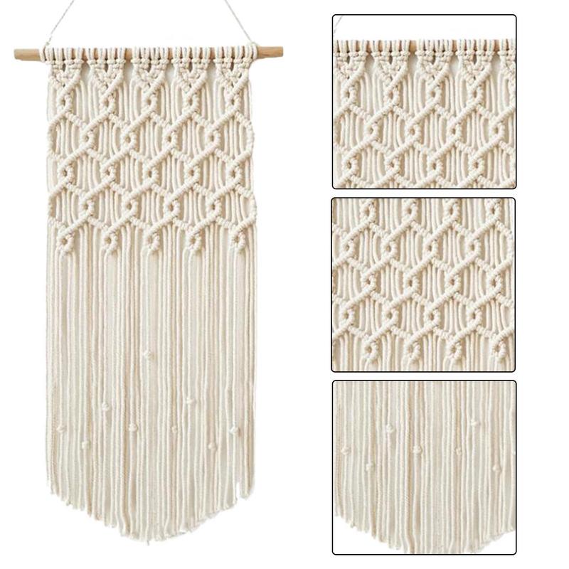 Cm Nordic Bohemian Handwoven Cotton Rope Tassel Tapestry Wall Decoration Macrame Wall Hanging Three Styles